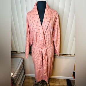 Nordstrom Men’s Pink Glass Petal Geo Floral Robe Belt Size M/L